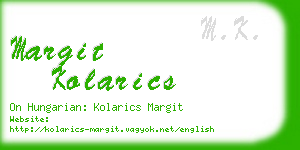 margit kolarics business card